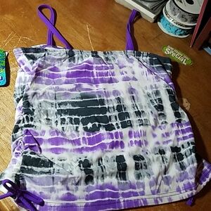 Malibu Swimwaer Top Side Gather Size 12